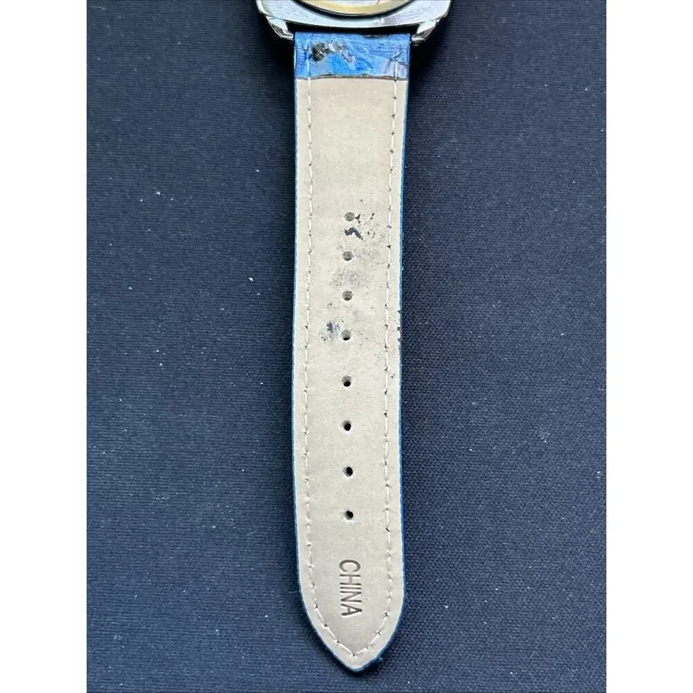 Gossip Black Case Blue Cheetah Print Band Women’s Quartz Watch